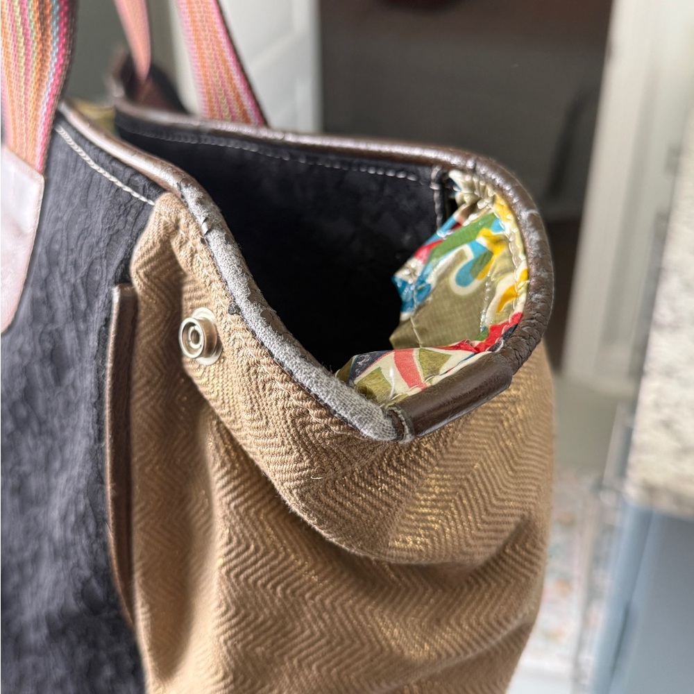 Consuela Tote Bag with Striped Handles - Picture 6 of 11